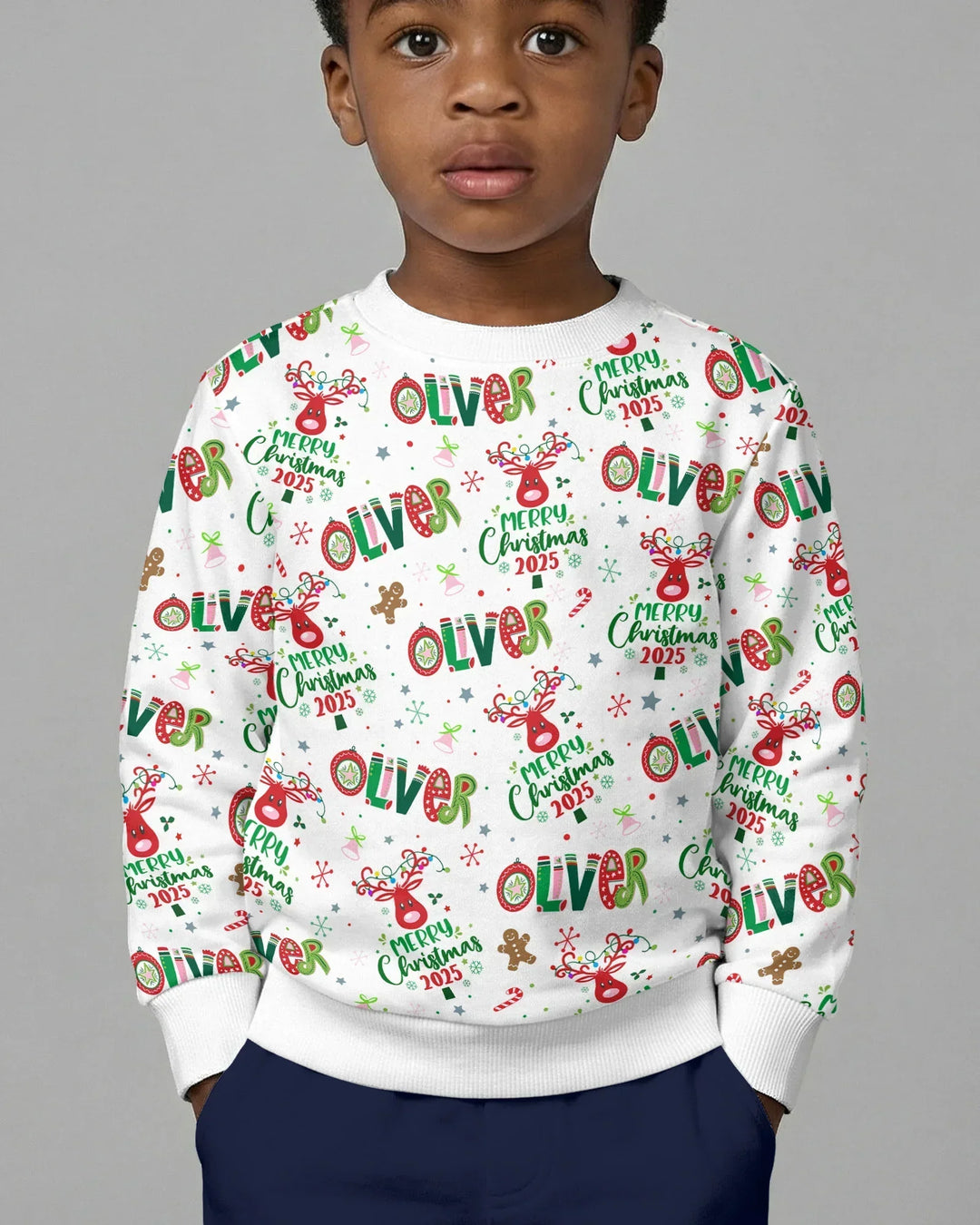 Personalisierbares Bambus-Rundhals-Sweatshirt "Whimsical Little Things"