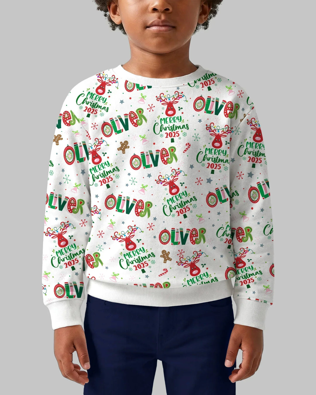 Personalisierbares Bambus-Rundhals-Sweatshirt "Whimsical Little Things"