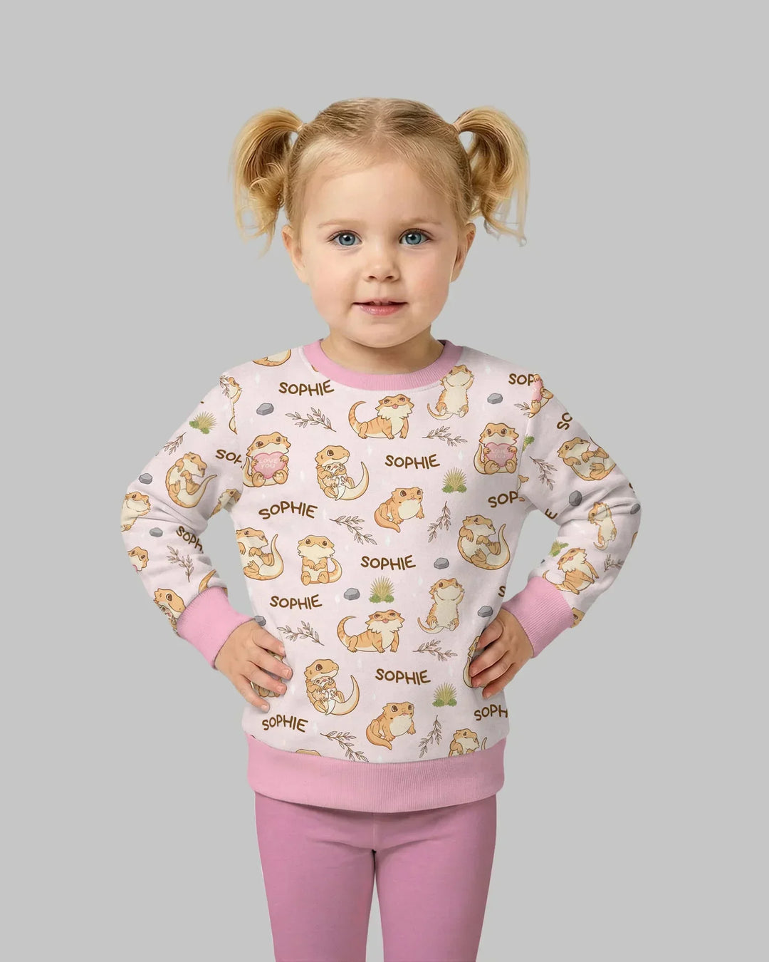 Personalisiertes „Clueless Beardie“ Bambus-Rundhals-Sweatshirt