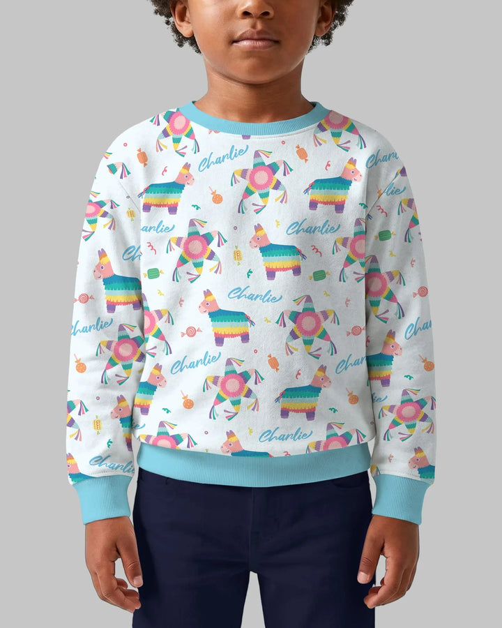 Benutzerdefiniertes Name Smash the Pinata Bambus-Rundhals-Sweatshirt
