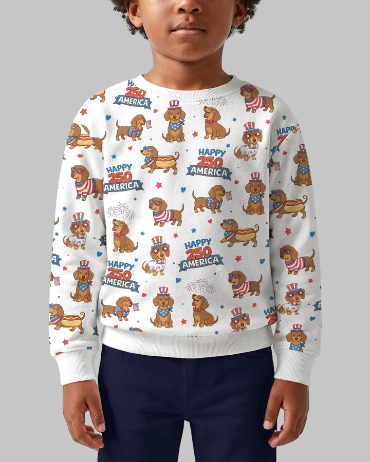 Red, White & Wiener Bamboo Crewneck Sweatshirt