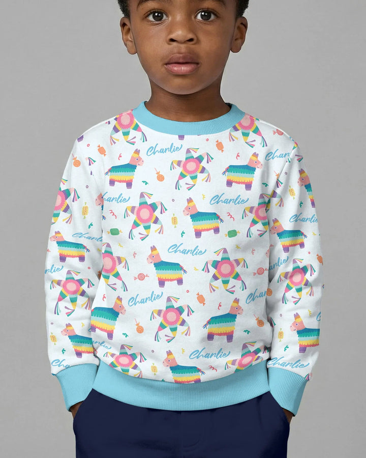 Benutzerdefiniertes Name Smash the Pinata Bambus-Rundhals-Sweatshirt