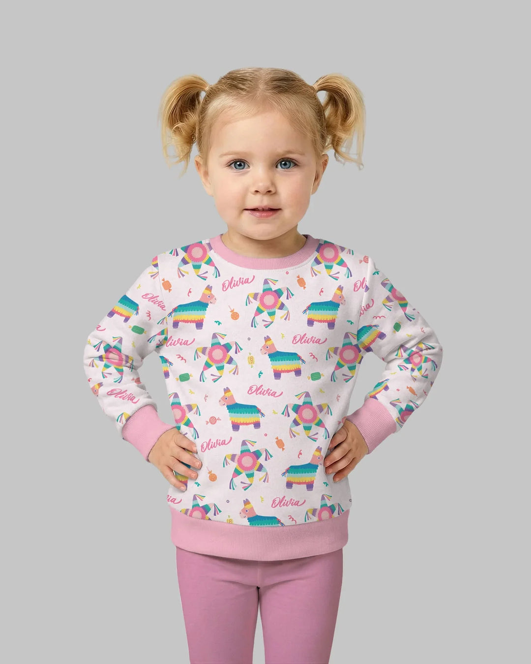 Benutzerdefiniertes Name Smash the Pinata Bambus-Rundhals-Sweatshirt
