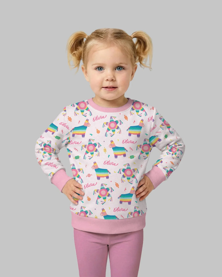Benutzerdefiniertes Name Smash the Pinata Bambus-Rundhals-Sweatshirt