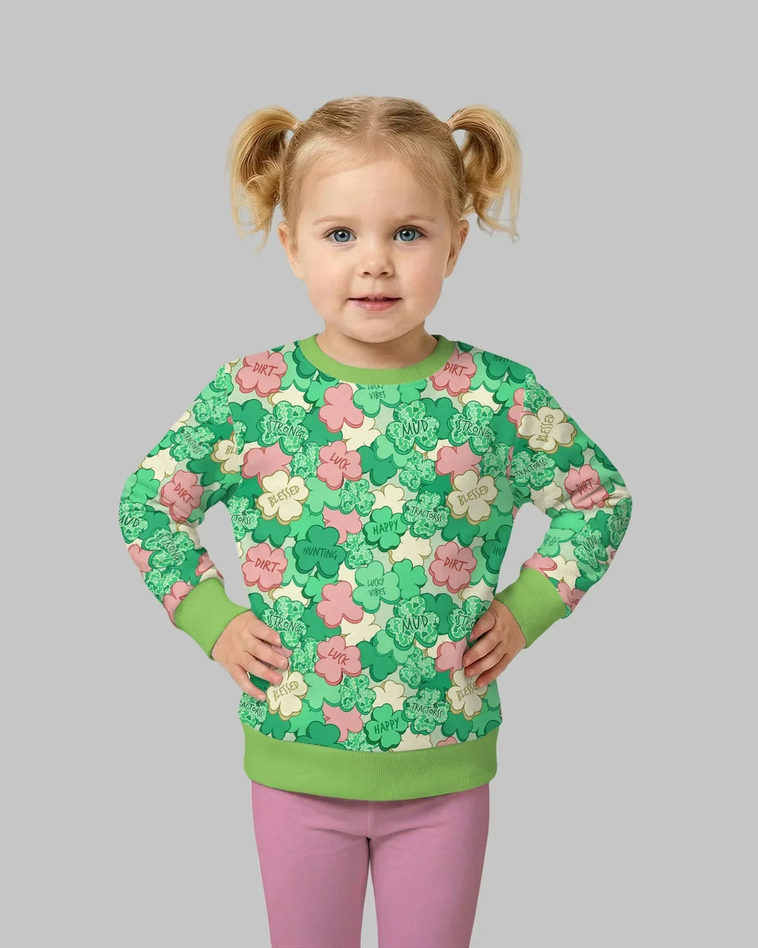 Lucky Vibes Shamrock Bamboo Crewneck Sweatshirt
