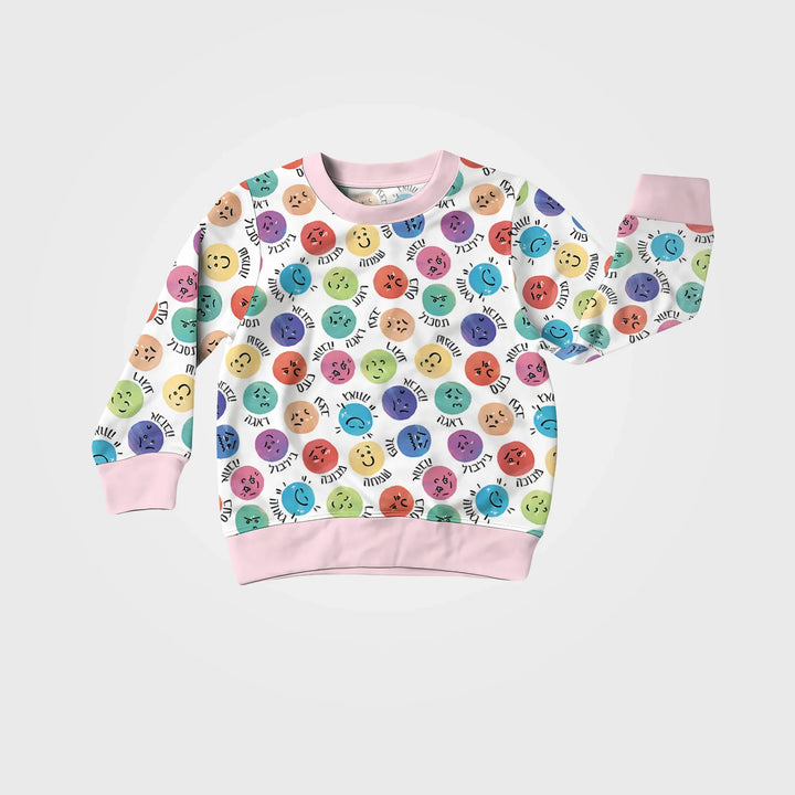 My Emotions Hebräisch Bambus Rundhals-Sweatshirt