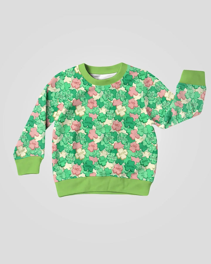 Lucky Vibes Shamrock Bamboo Crewneck Sweatshirt