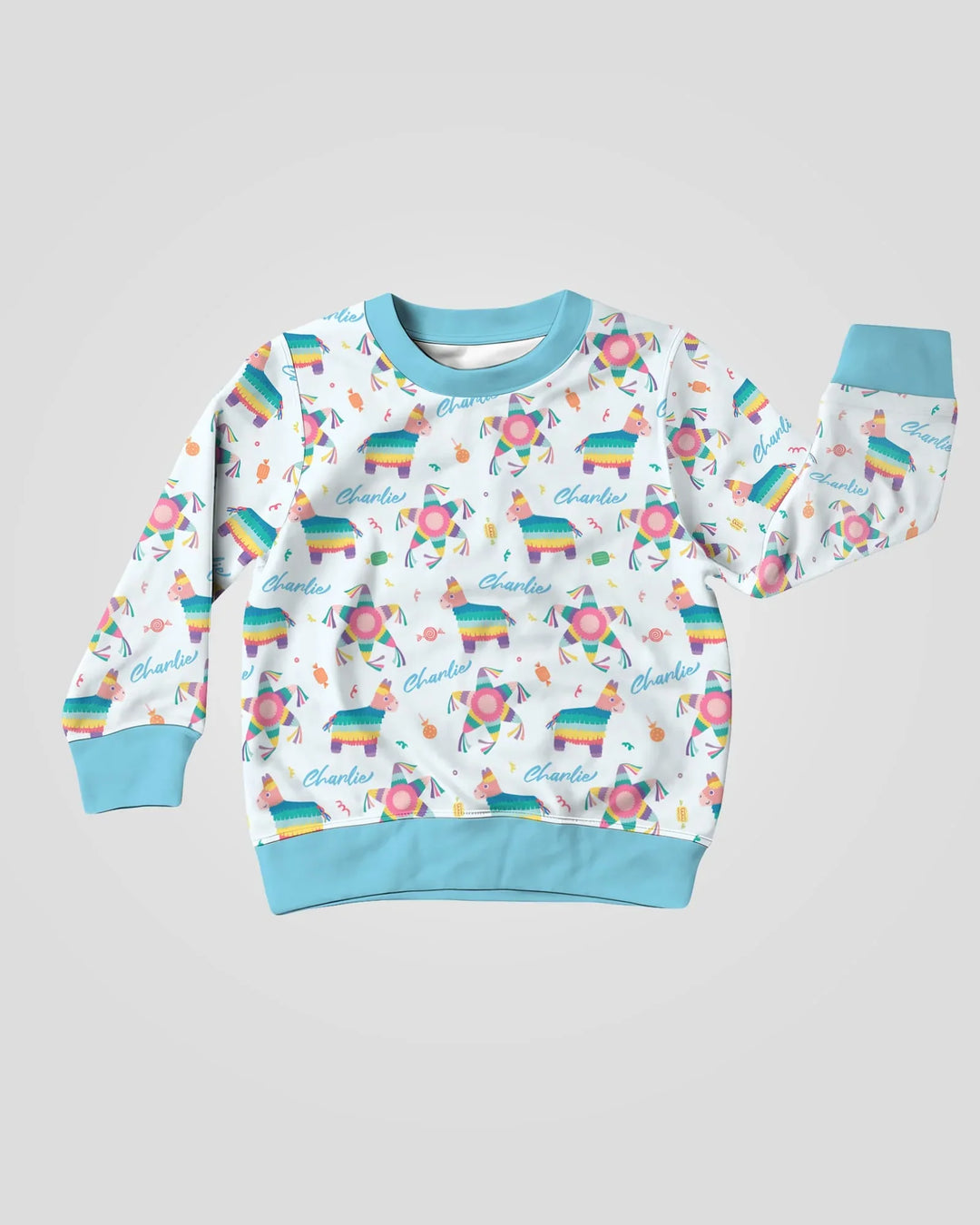 Benutzerdefiniertes Name Smash the Pinata Bambus-Rundhals-Sweatshirt
