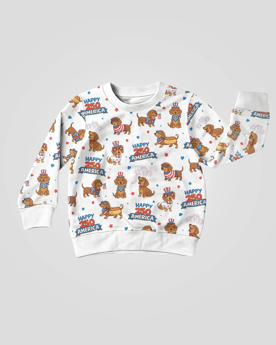 Red, White & Wiener Bamboo Crewneck Sweatshirt