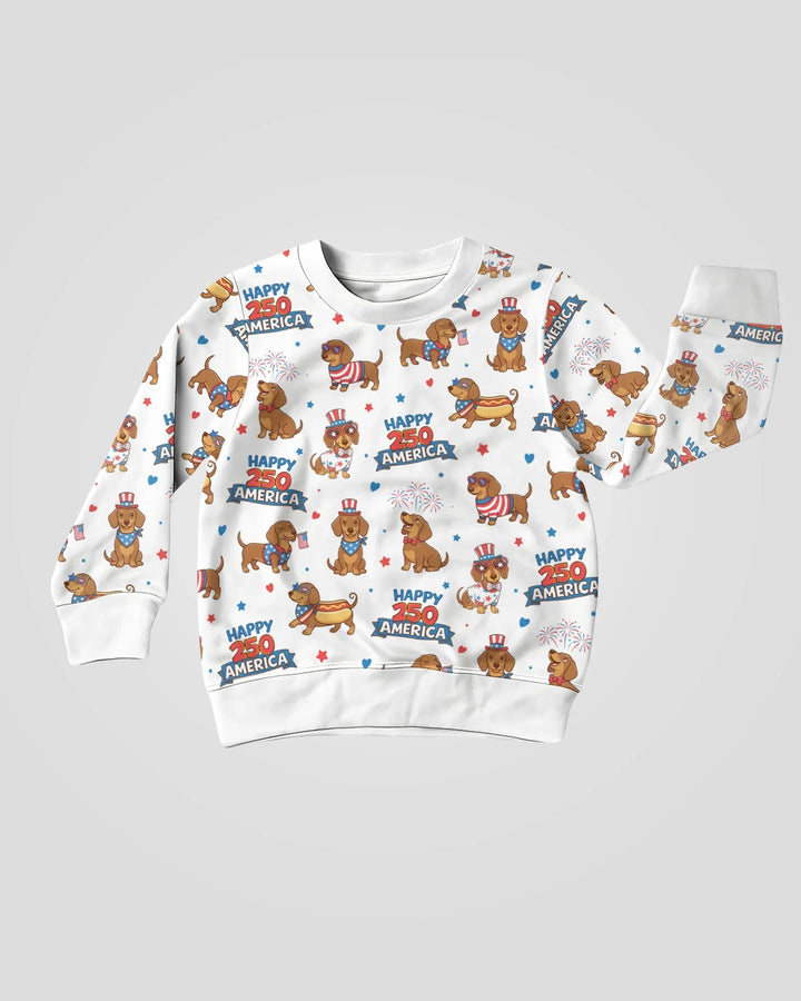 Red, White & Wiener Bamboo Crewneck Sweatshirt