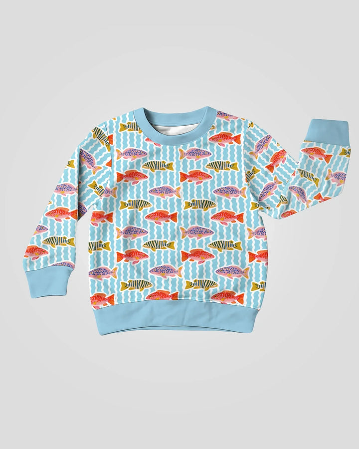Preppy Fish Crew Bamboo Crewneck Sweatshirt
