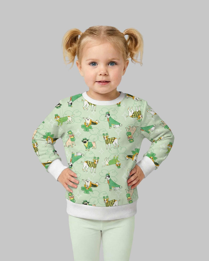 St. Patrick's Day Welpen Bambus Rundhals-Sweatshirt