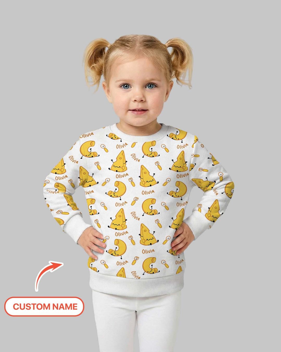 Custom Name Mac & Cheese Club Bamboo Crewneck Sweatshirt