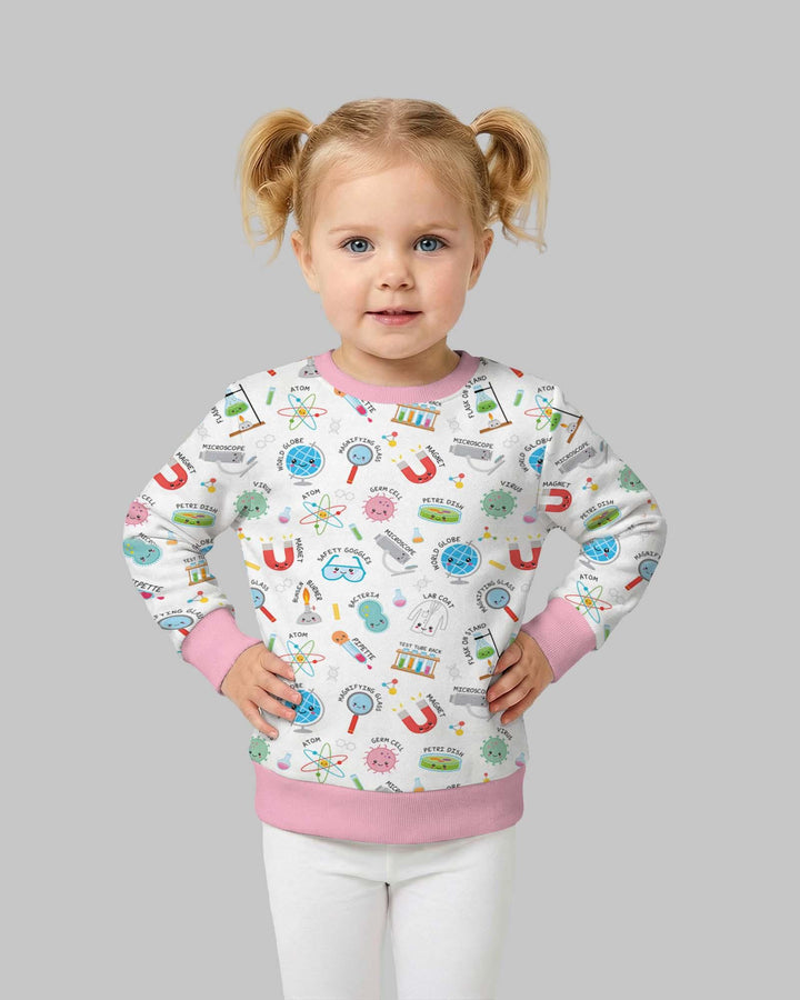 Science Fun Familie passendes Bambus Crewneck Sweatshirt