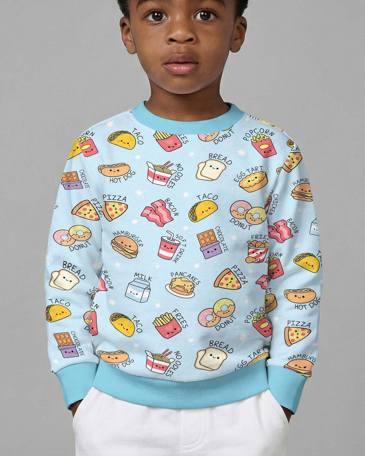 Kawaii Leckeres Essen Bambus Rundhals-Sweatshirt