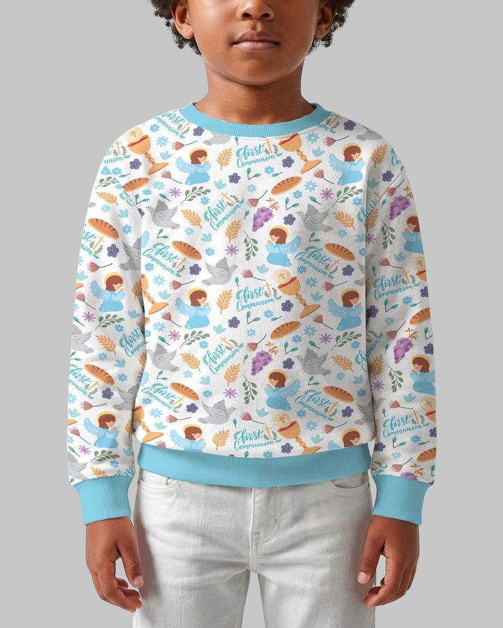 Erstkommunion Bambus Rundhals-Sweatshirt