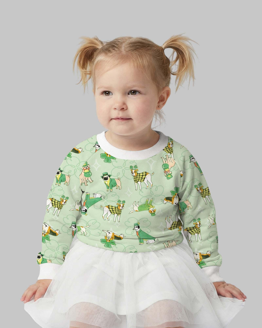 St. Patrick's Day Welpen Bambus Rundhals-Sweatshirt