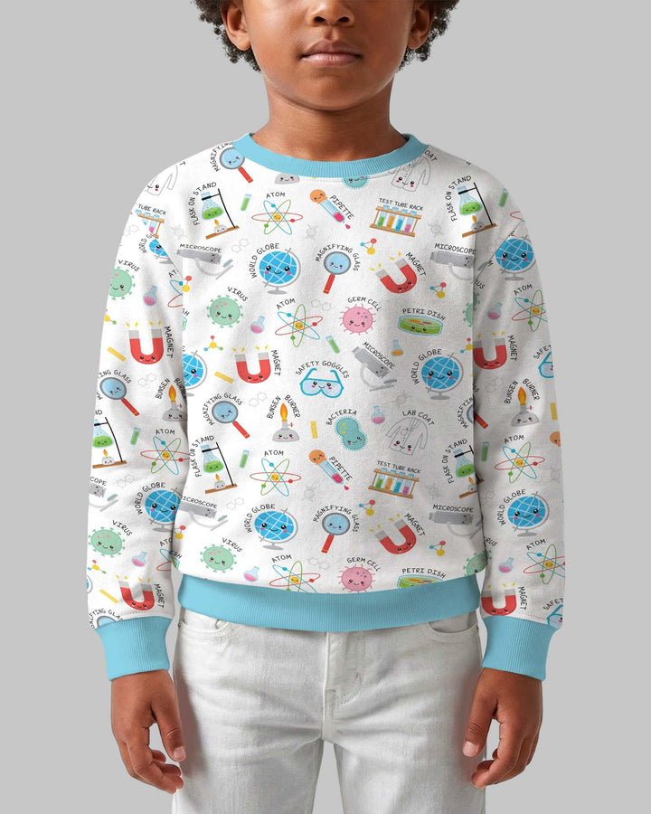 Science Fun Familie passendes Bambus Crewneck Sweatshirt