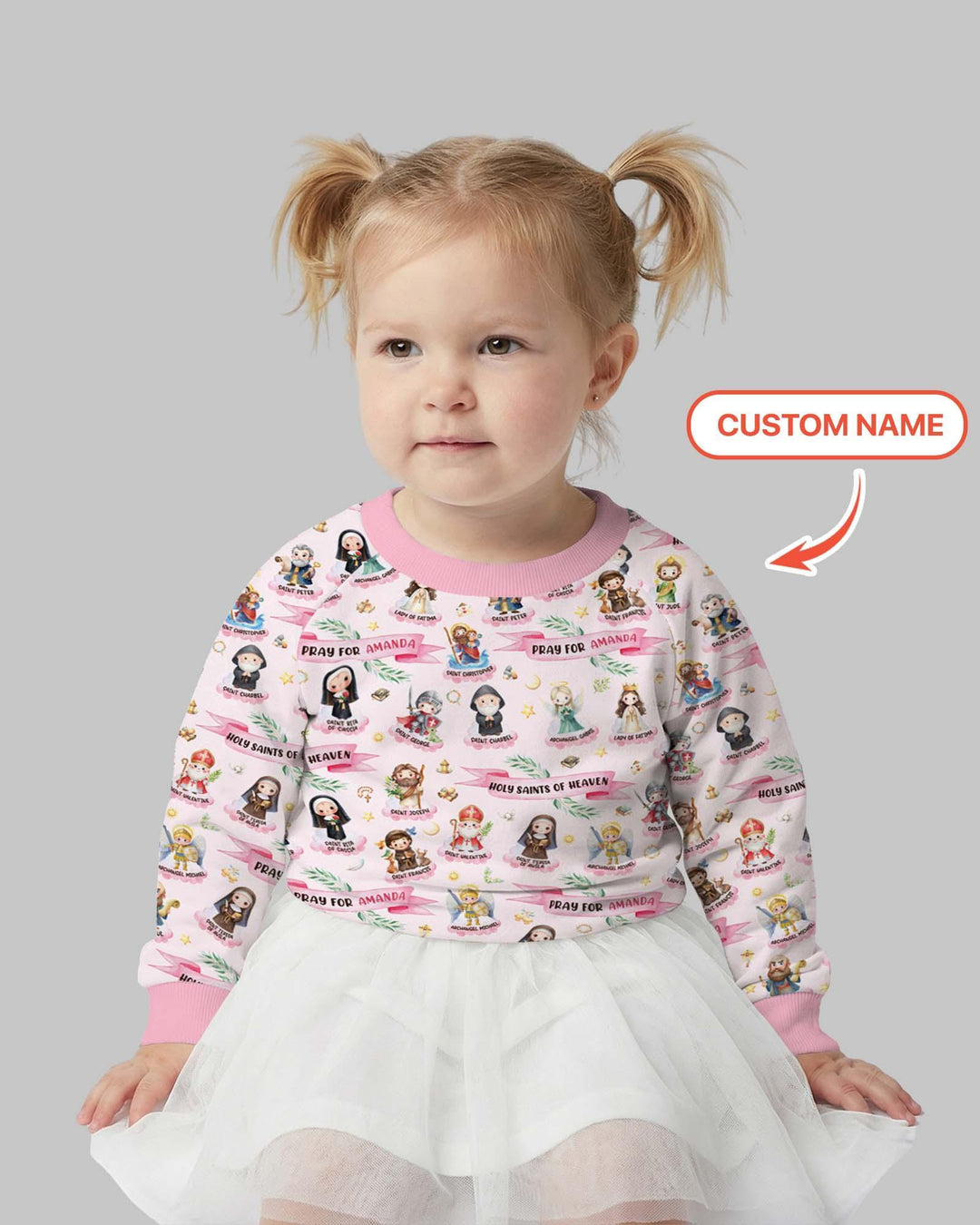 Heilige des Himmels Personalisierbares Bambus-Crewneck-Sweatshirt