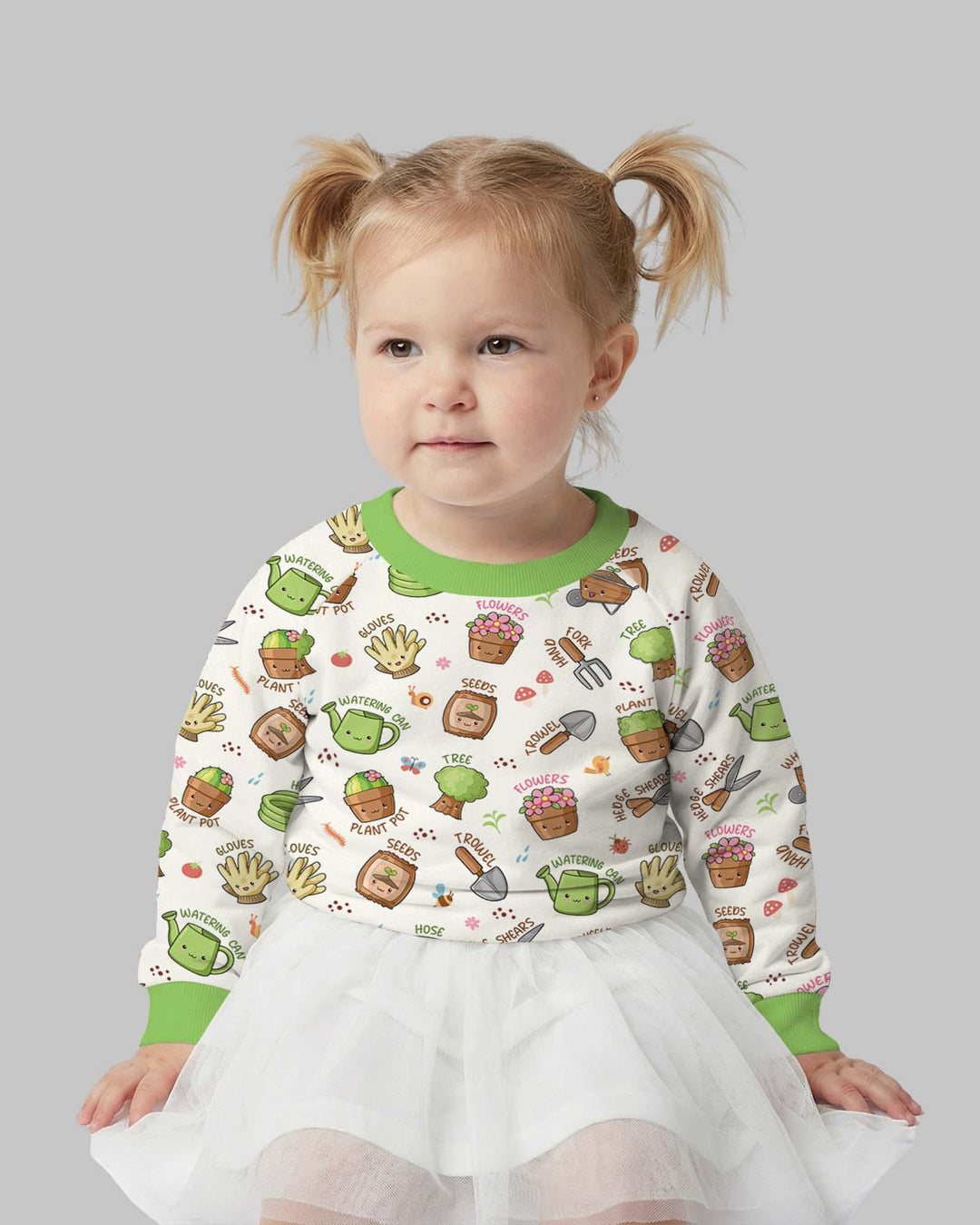 Kawaii Garden Crew Bambus Rundhals-Sweatshirt
