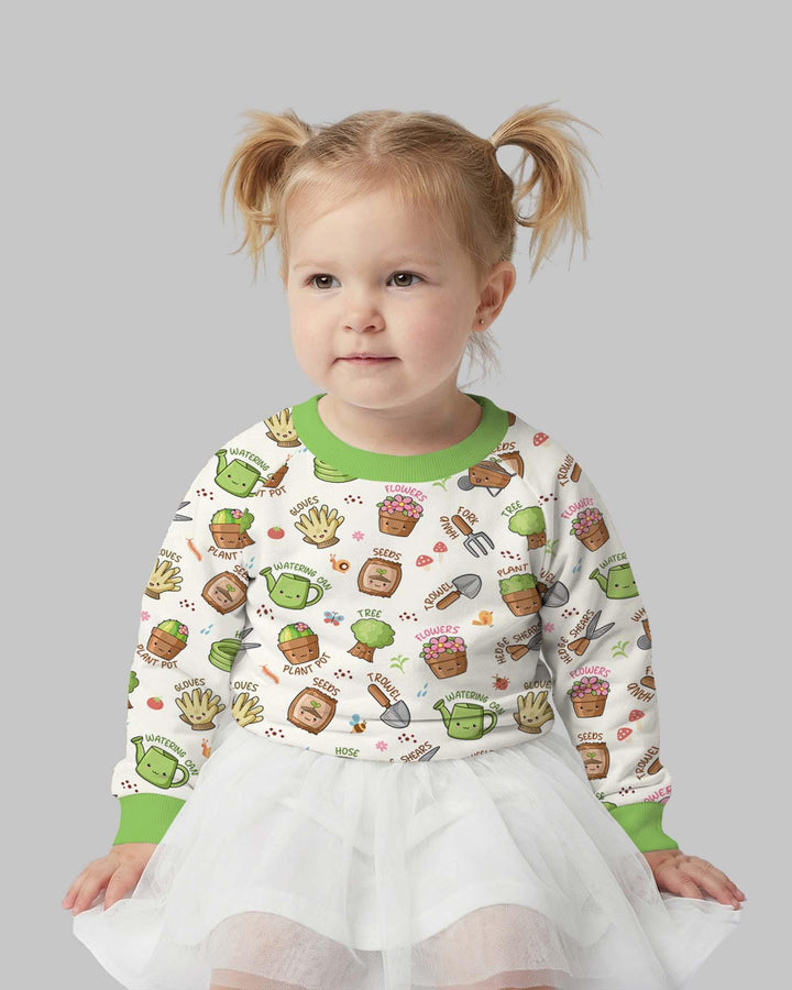 Kawaii Garden Crew Bambus Rundhals-Sweatshirt