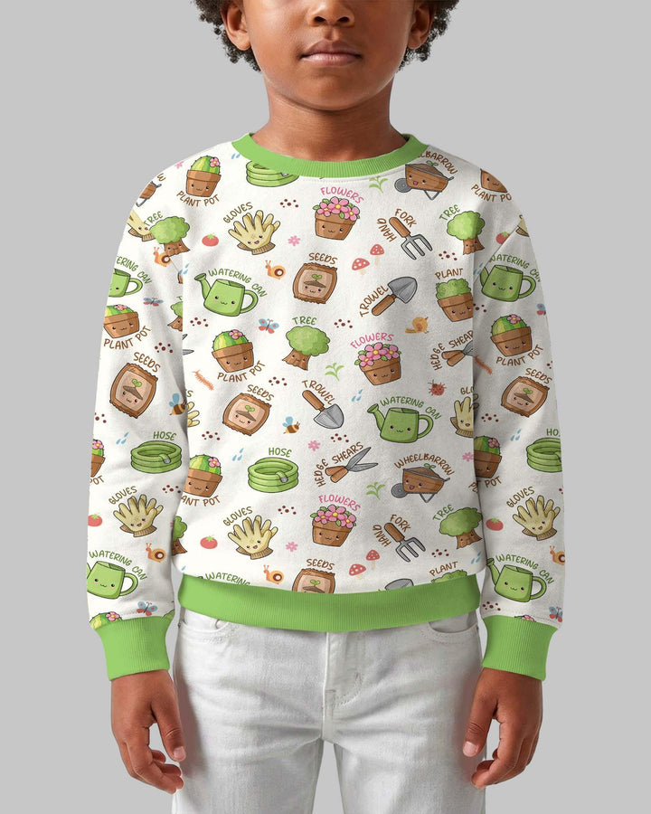 Kawaii Garden Crew Bambus Rundhals-Sweatshirt