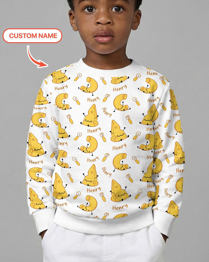 Custom Name Mac & Cheese Club Bamboo Crewneck Sweatshirt