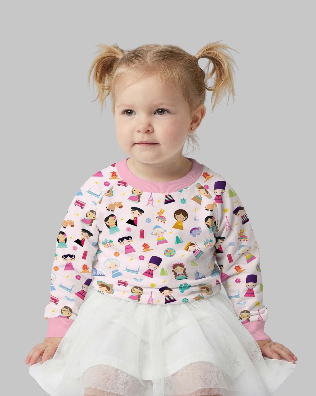 Tiny Friends Around the World Bamboo Crewneck Sweatshirt