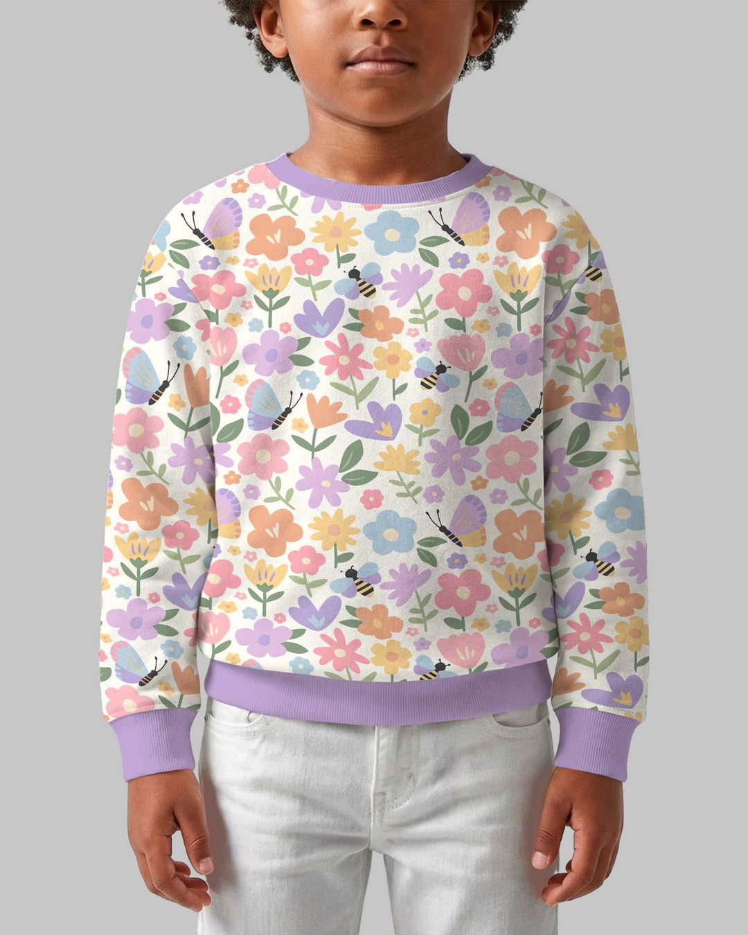 Flower Gardens Bambus-Rundhals-Sweatshirt