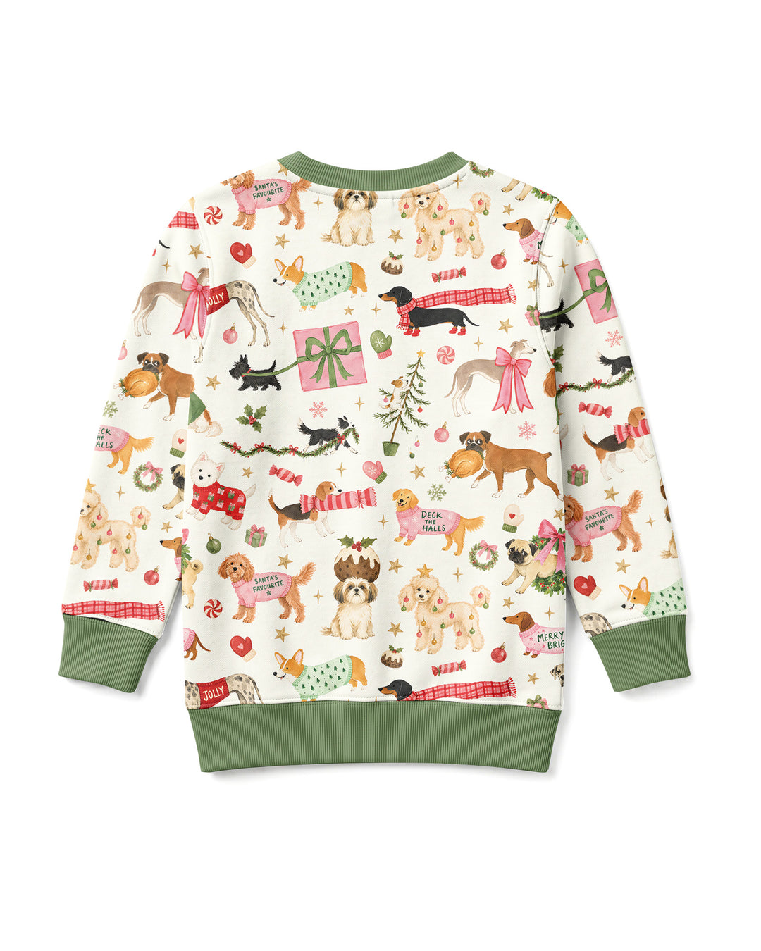 Festive Dog Merry Woofmas Bamboo Crewneck Sweatshirt