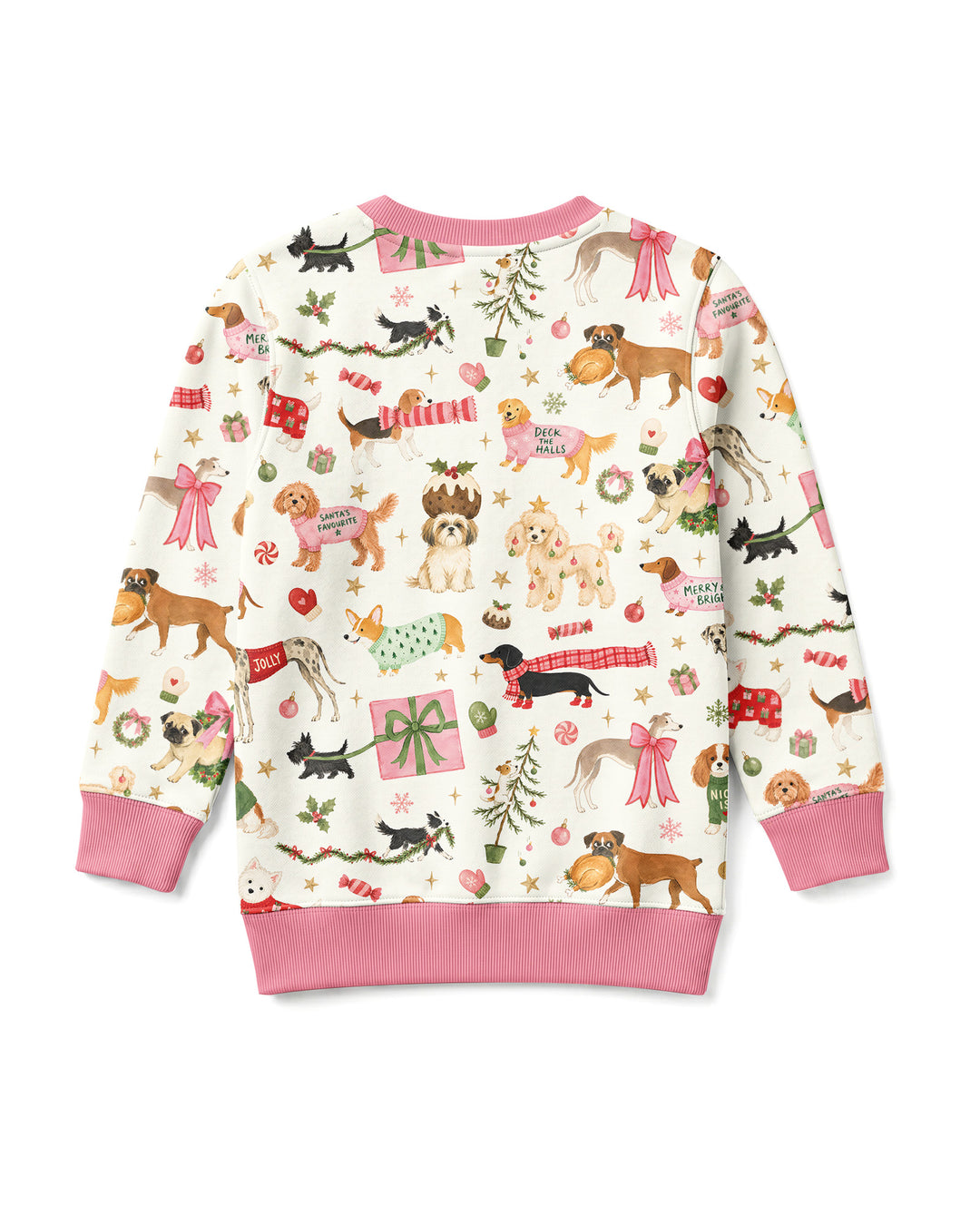 Festive Dog Merry Woofmas Bamboo Crewneck Sweatshirt