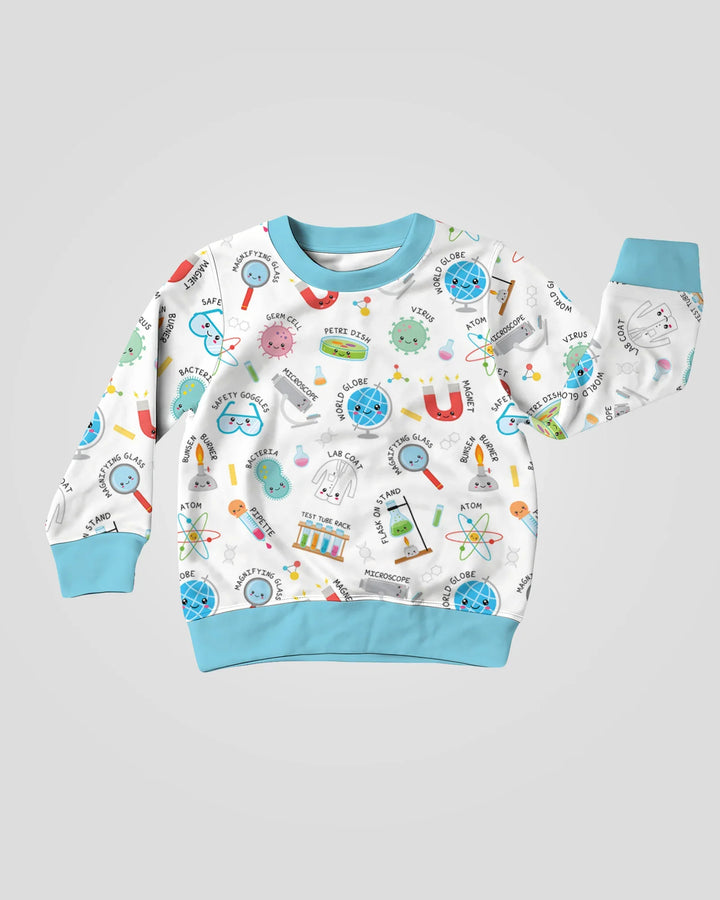 Science Fun Familie passendes Bambus Crewneck Sweatshirt