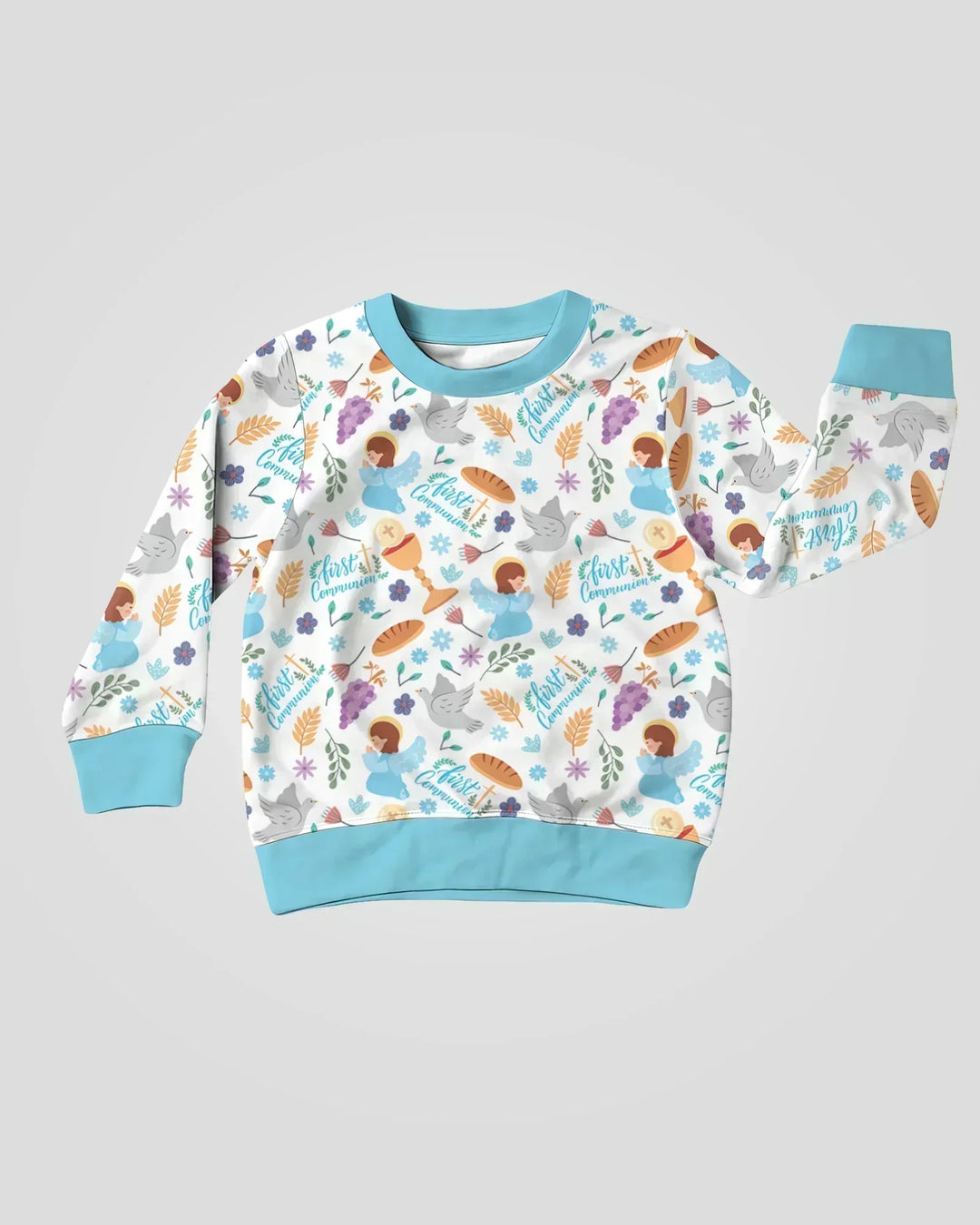 Erstkommunion Bambus Rundhals-Sweatshirt