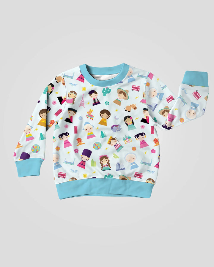 Tiny Friends Around the World Bamboo Crewneck Sweatshirt