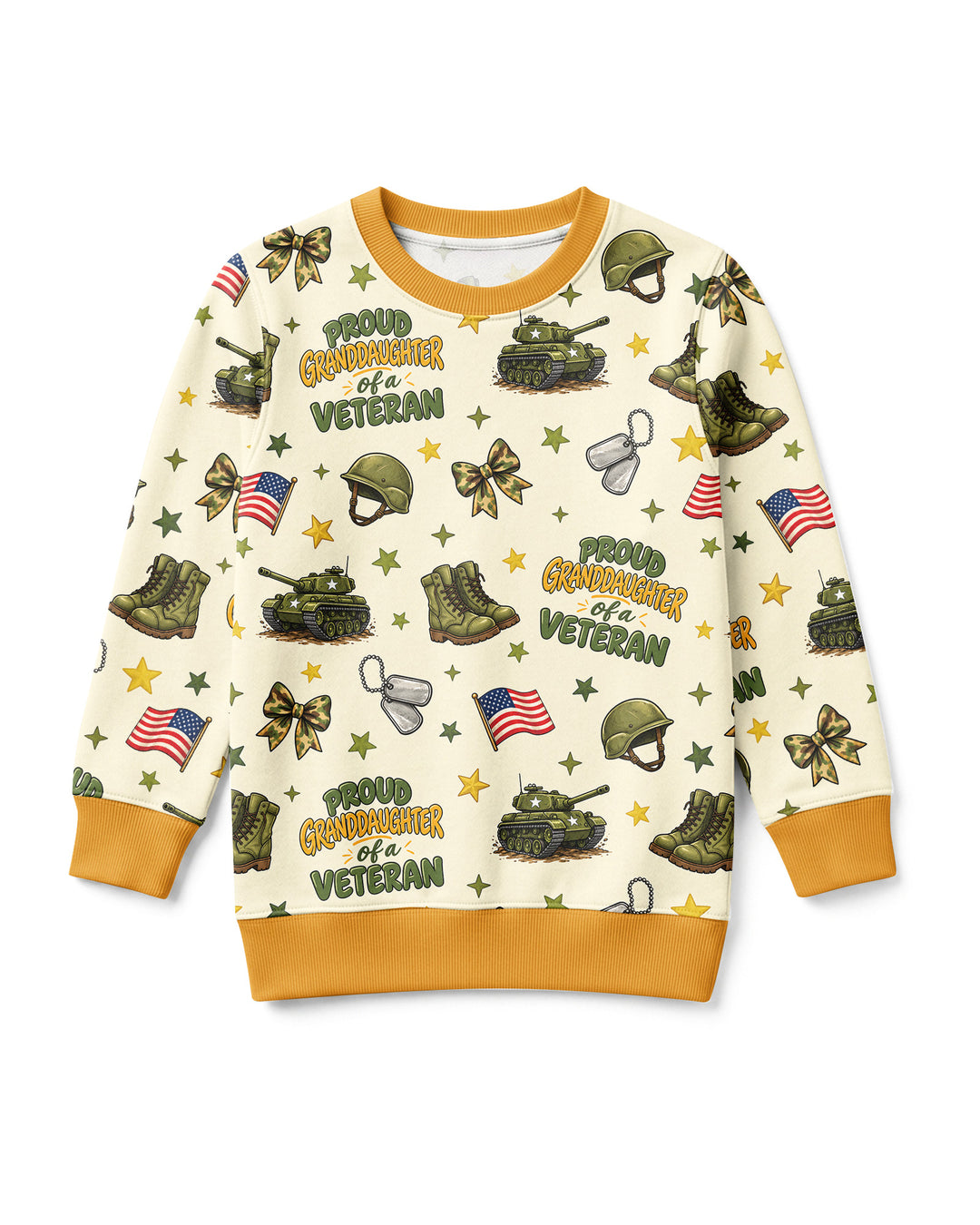 Proud Grandchild Of A Veteran Bamboo Crewneck Sweatshirt