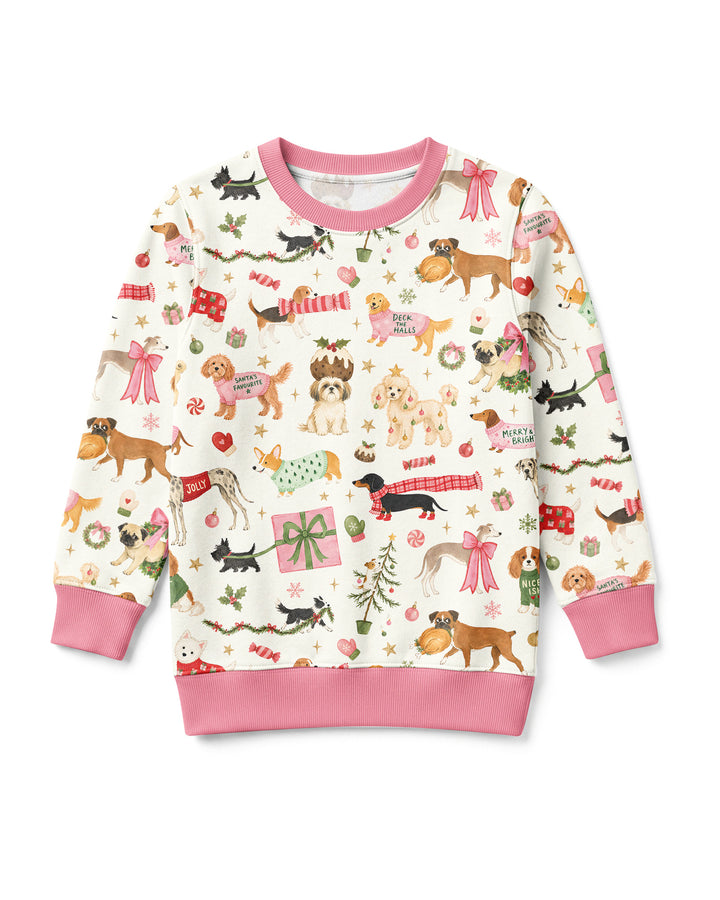 Festive Dog Merry Woofmas Bamboo Crewneck Sweatshirt