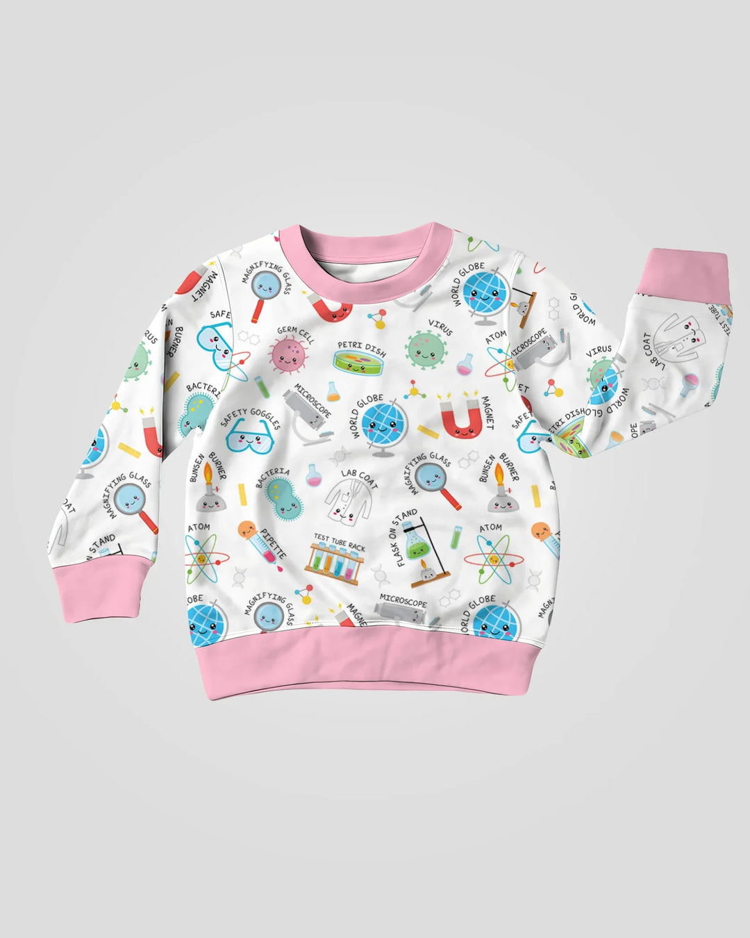 Science Fun Familie passendes Bambus Crewneck Sweatshirt