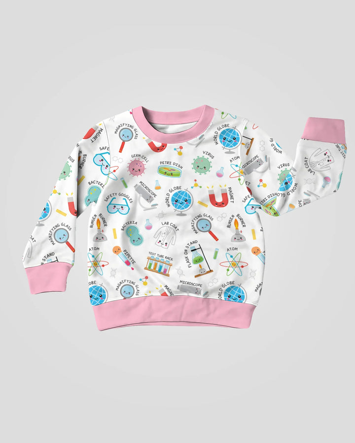 Science Fun Familie passendes Bambus Crewneck Sweatshirt