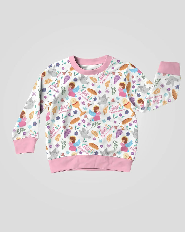 Erstkommunion Bambus Rundhals-Sweatshirt