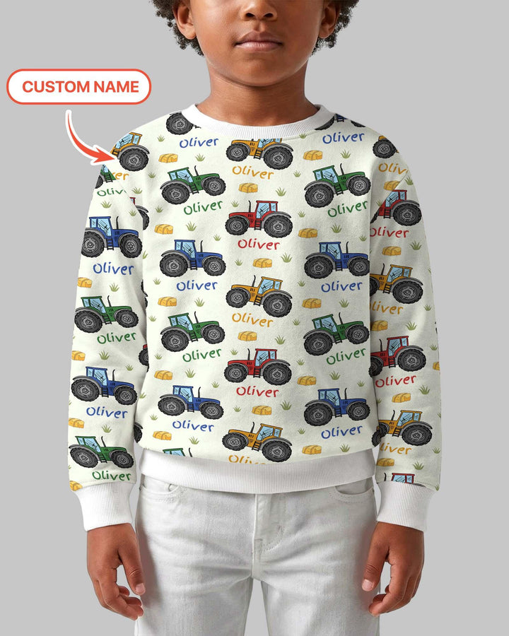 Personalisierter Name „Ein bisschen Dreck hat noch niemandem geschadet“ Bambus Crewneck Sweatshirt