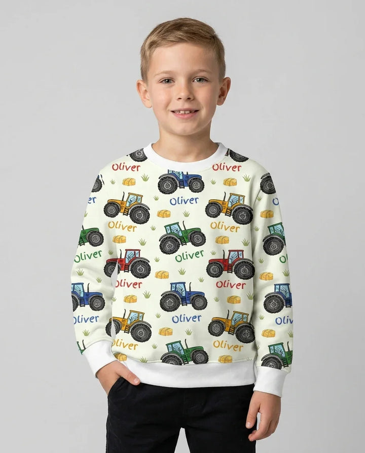 Personalisierter Name „Ein bisschen Dreck hat noch niemandem geschadet“ Bambus Crewneck Sweatshirt