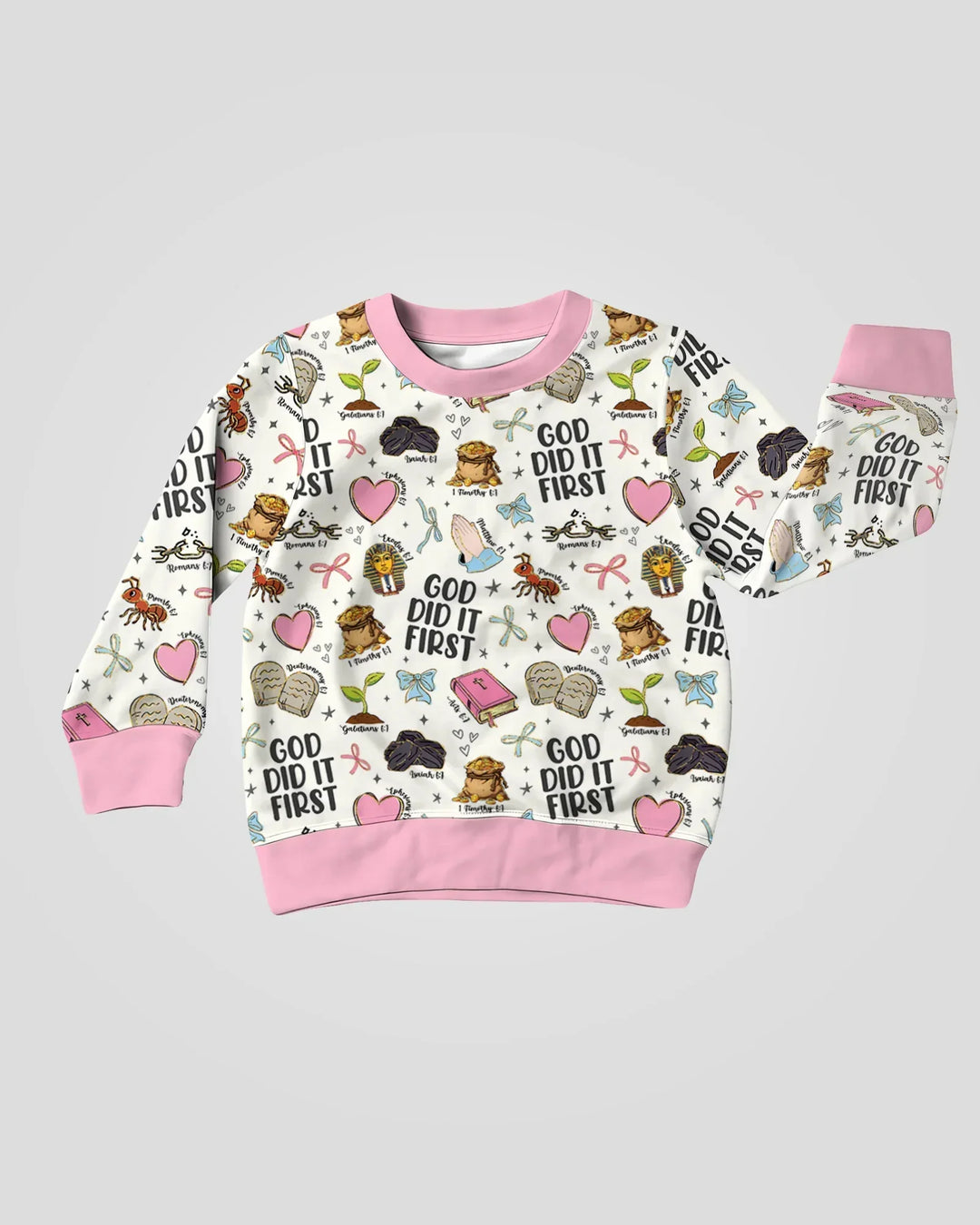 Gott hatte es zuerst Bambus Crewneck Sweatshirt