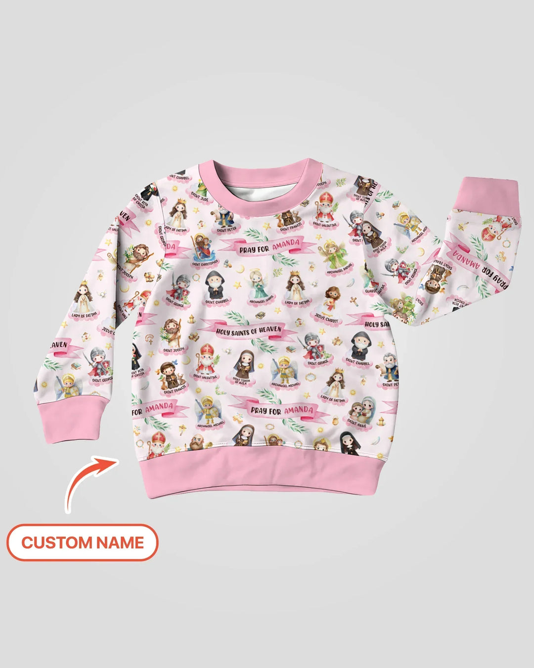 Heilige des Himmels Personalisierbares Bambus-Crewneck-Sweatshirt
