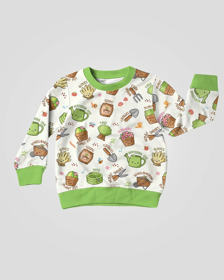 Kawaii Garden Crew Bambus Rundhals-Sweatshirt