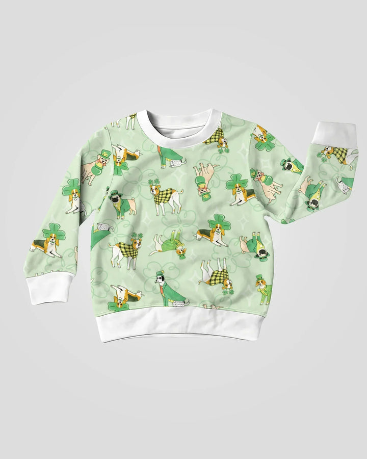 St. Patrick's Day Welpen Bambus Rundhals-Sweatshirt