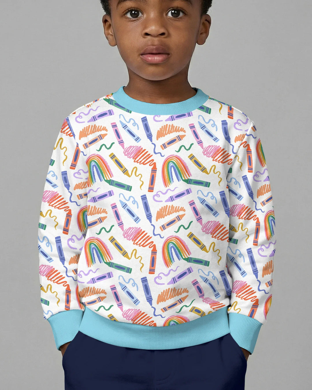 Crayon Chaos Bamboo Crewneck Sweatshirt