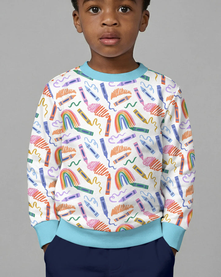 Crayon Chaos Bamboo Crewneck Sweatshirt