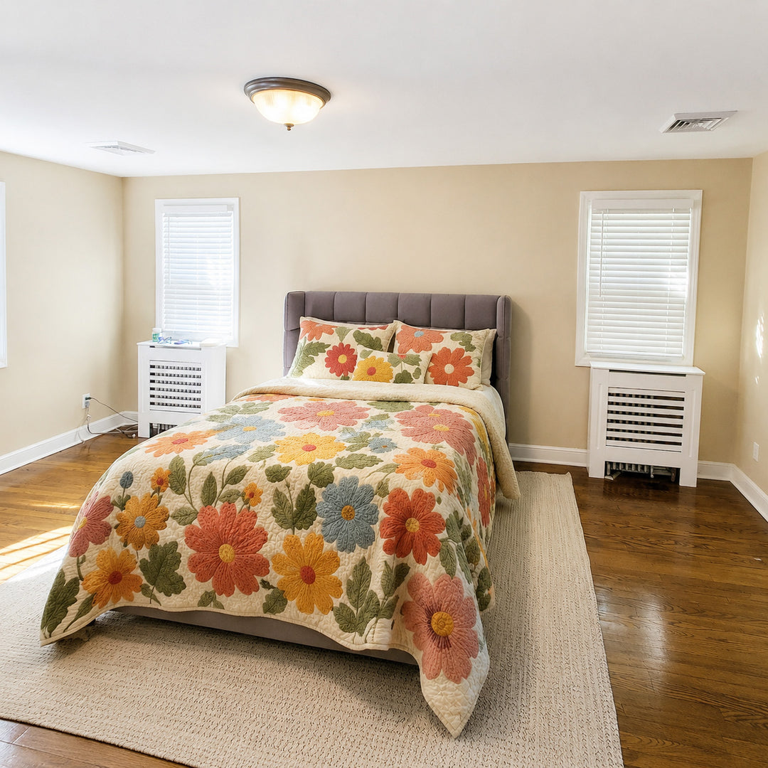 Sweet Daisy Bamboo Quilt Bedding Set