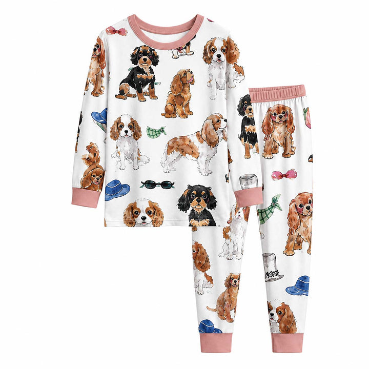 Sweet Spaniel Friends Bamboo Two Piece Long Sleeve Pajama Set