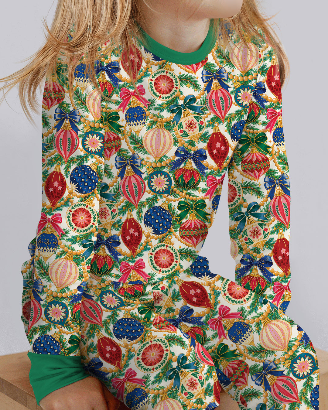 Vintage Ornament Magic Bamboo Two Piece Long Sleeve Pajama Set
